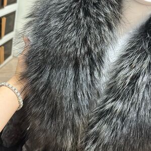 Real fur coat